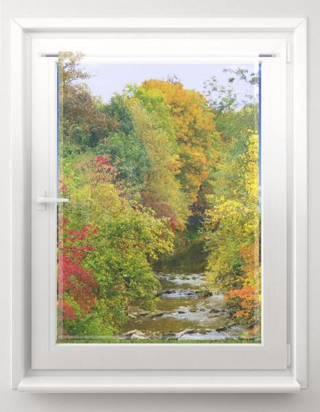 Scheibenhänger Herbstbach two maske, eckig